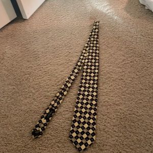 Vintage navy and yellow Canali tie